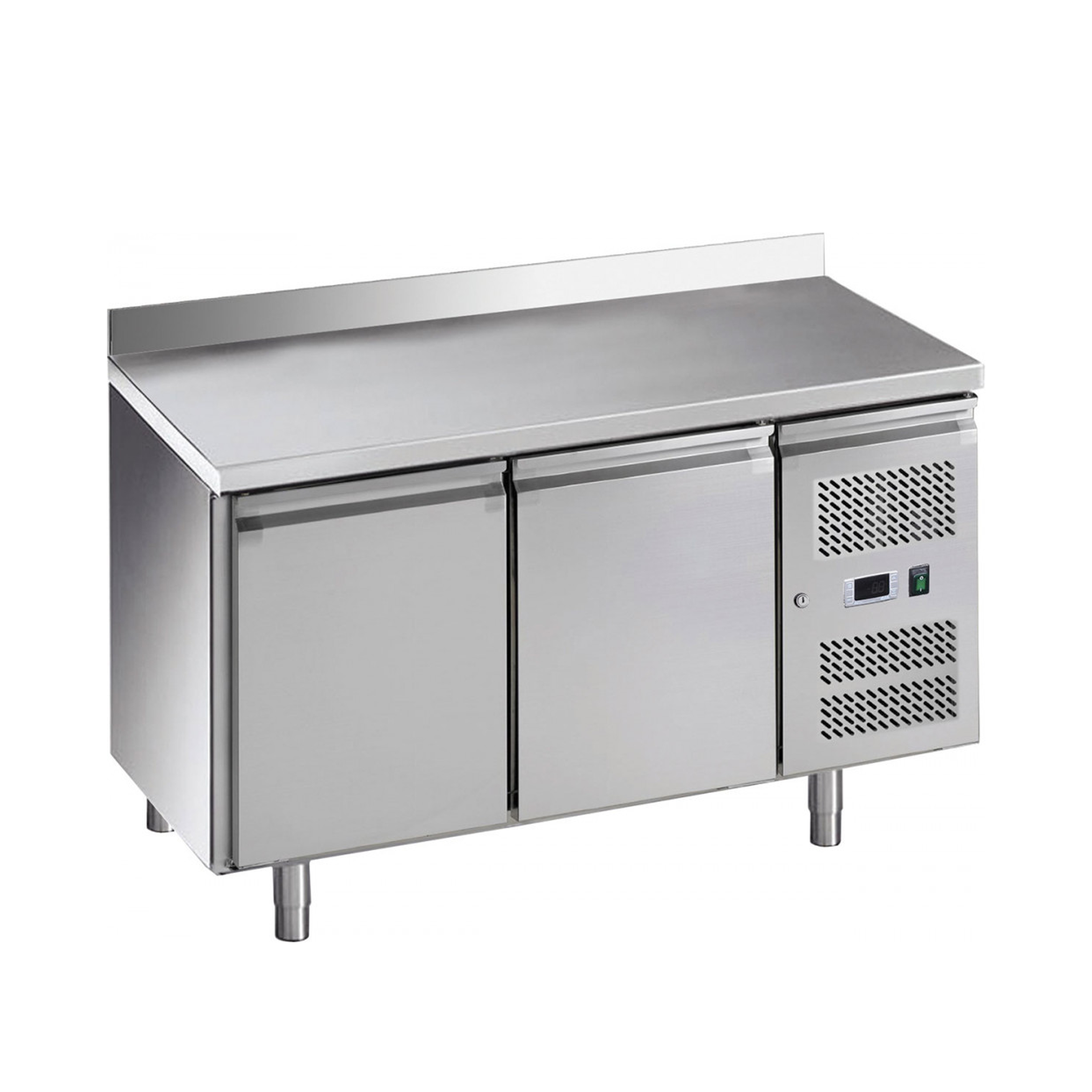 DESSERTE REFRIGEREE INOX MURALE  2 PORTES  FROID POSITIF